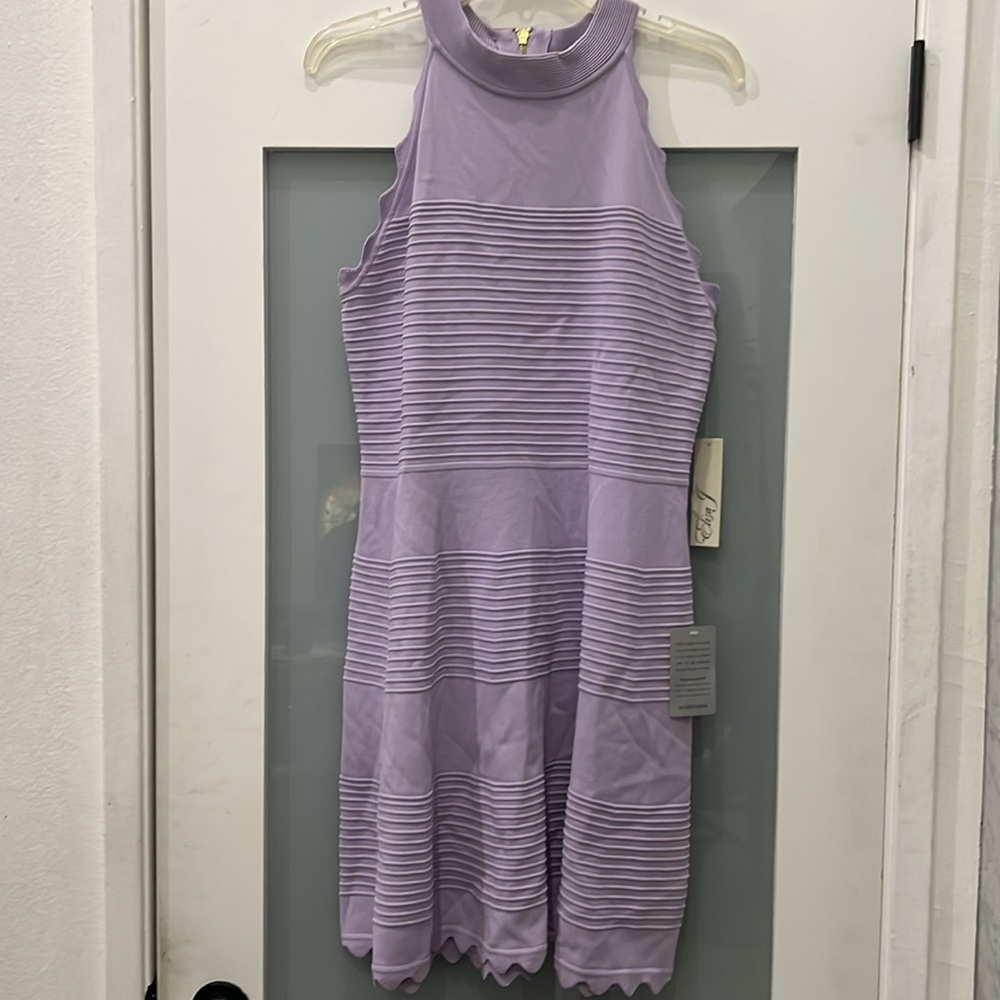 BRAND NEW Eliza J Nordstrom Lavender Scalloped Sleeveless Fit & Flare Dress XL - Picture 6 of 6